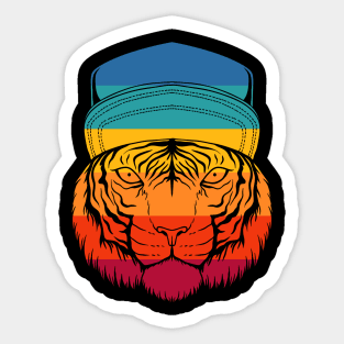 Vintage Tiger Hat Sticker